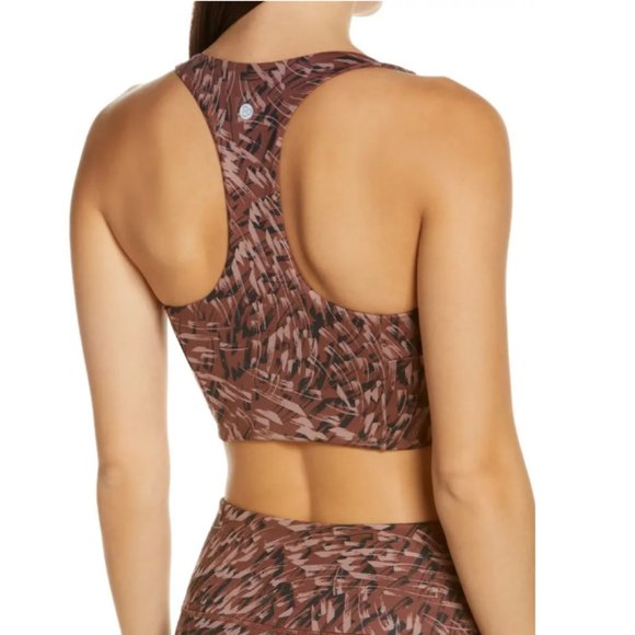 Zella Studio Longline Printed Racerback Sports Bra - Picture 2 of 3